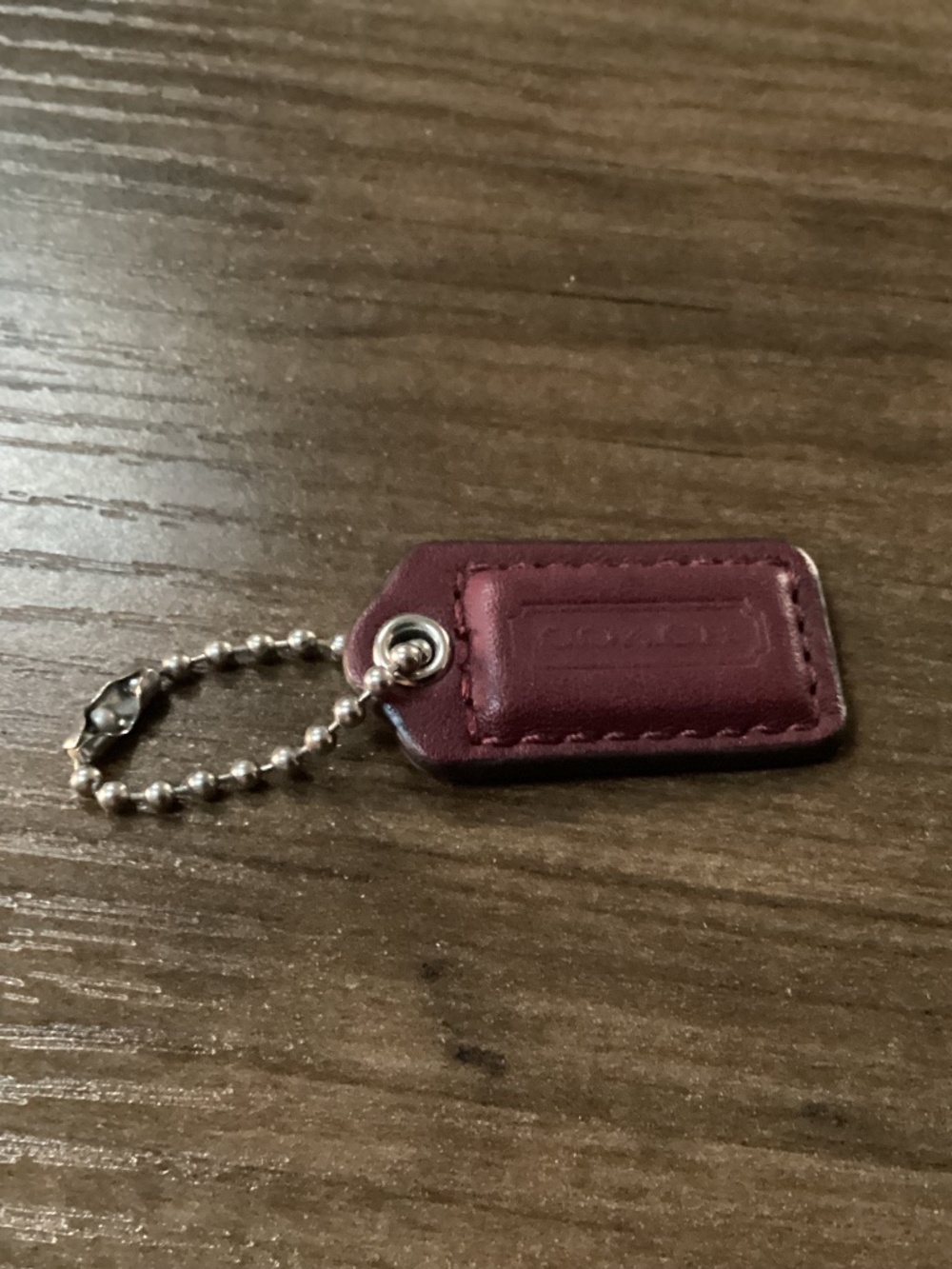 Coach Leather Bag Tag Hang Tag